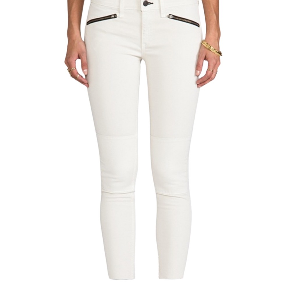 Rag & Bone Rigley Moto Jean in Winter White